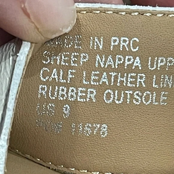 Quince Women Italian Leather Platform Sandal Bone Shoes 9 NEW - Picture 5 of 9